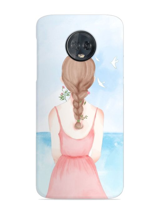 Watercolor Girl Vector Snap Case for Motorola Moto G6 Plus Zapvi