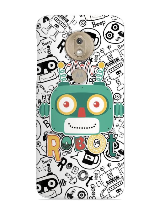 Robot Modern Seamless Pattern Snap Case for Motorola Moto G7 Play Zapvi