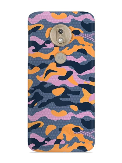 Camouflage Army Military English Orange Art Snap Case for Motorola Moto G7 Play Zapvi