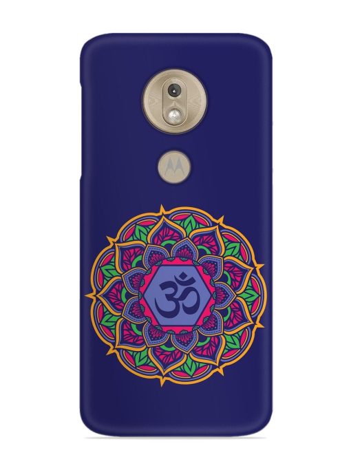 Om Mandala Art Blue Snap Case for Motorola Moto G7 Play Zapvi