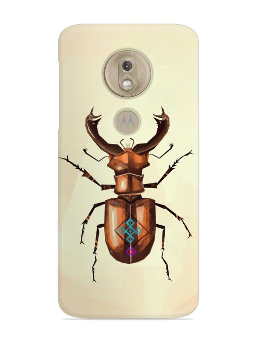 Stag Beetle Vector Snap Case for Motorola Moto G7 Play Zapvi