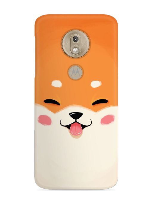 Cute Dog Face Vector Snap Case for Motorola Moto G7 Play