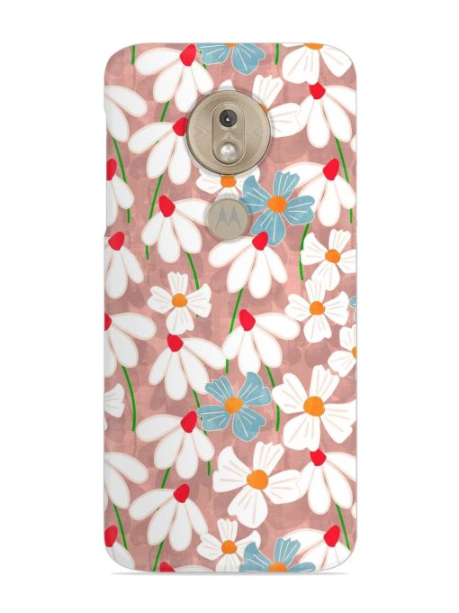 Abstract Petal Flowers Snap Case for Motorola Moto G7 Play Zapvi