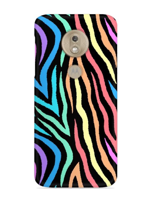 Colorful Abstract Zebra Snap Case for Motorola Moto G7 Play Zapvi