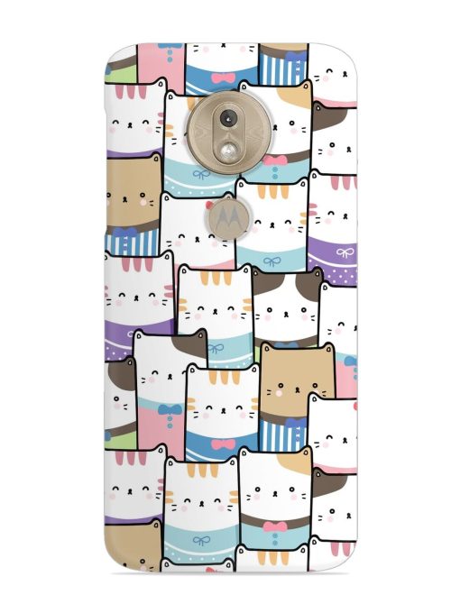 Cute Adorable Cat Snap Case for Motorola Moto G7 Play Zapvi