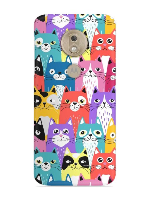 Funny Cartoon Cats Snap Case for Motorola Moto G7 Play