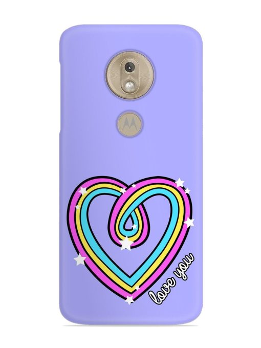 Colorful Rainbow Heart Snap Case for Motorola Moto G7 Play