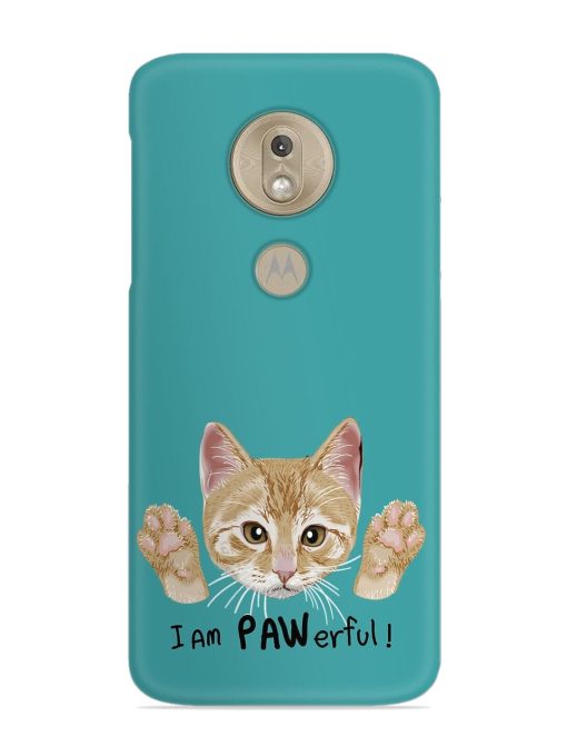 Typography Slogan Cat Snap Case for Motorola Moto G7 Play Zapvi