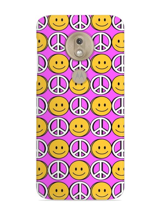 Smiley Face Peace Snap Case for Motorola Moto G7 Play Zapvi