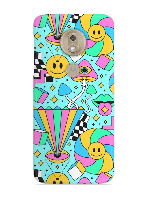 Trippy Rainbow 60S Snap Case for Motorola Moto G7 Play Zapvi