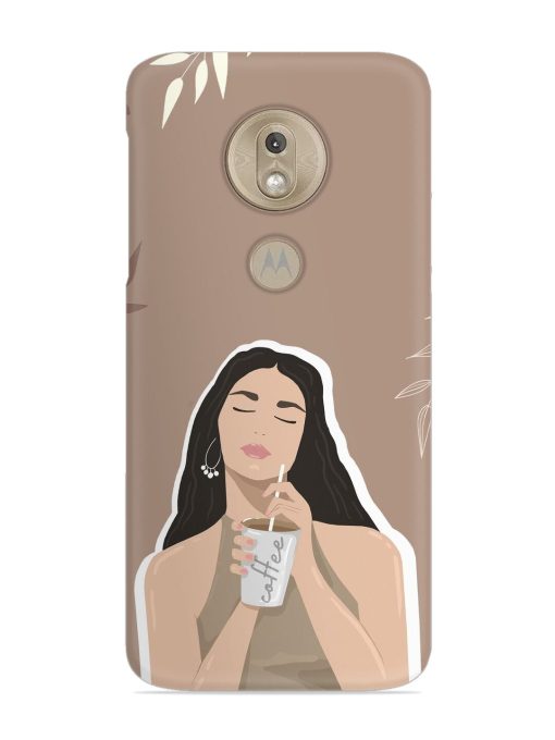 Girl With Coffee Snap Case for Motorola Moto G7 Play