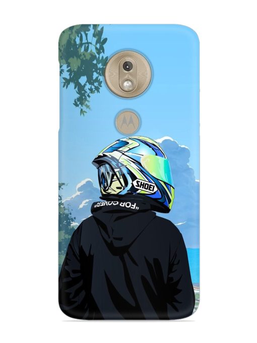 Rider With Helmet Snap Case for Motorola Moto G7 Play Zapvi