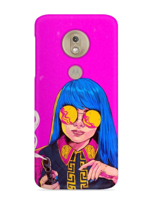 Aesthetic Anime Girl Snap Case for Motorola Moto G7 Play Zapvi