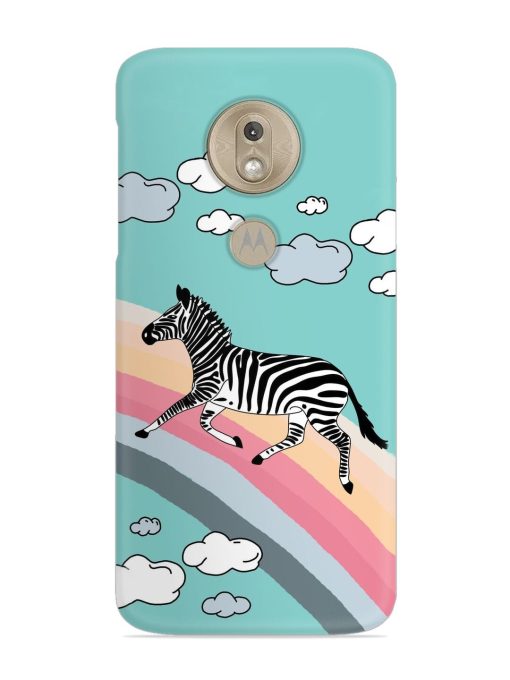 Running Zebra Snap Case for Motorola Moto G7 Play Zapvi