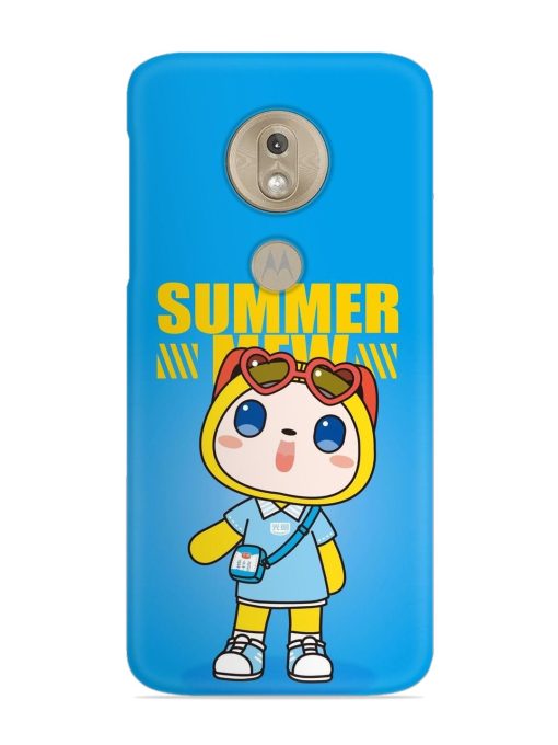 Summer Mew Cartoon Snap Case for Motorola Moto G7 Play