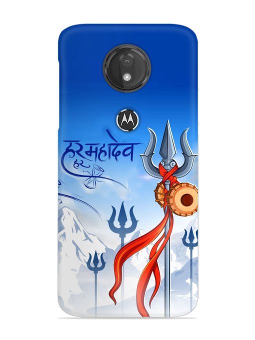 Har Har Mahadev Trishul Snap Case for Motorola Moto G7 Power Zapvi