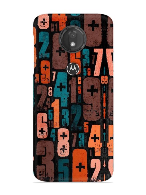 0 To 9 Art Snap Case for Motorola Moto G7 Power Zapvi