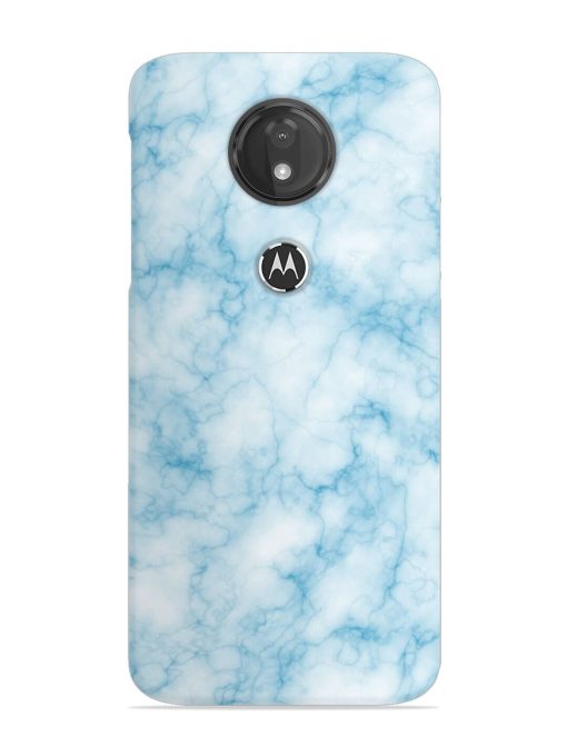 Blue White Natural Marble Snap Case for Motorola Moto G7 Power Zapvi