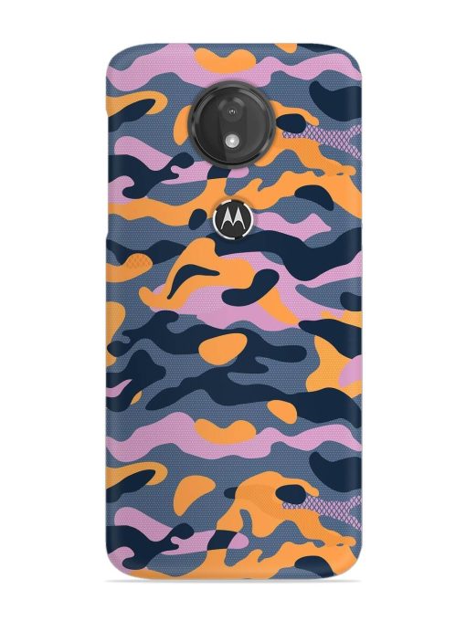 Camouflage Army Military English Orange Art Snap Case for Motorola Moto G7 Power Zapvi