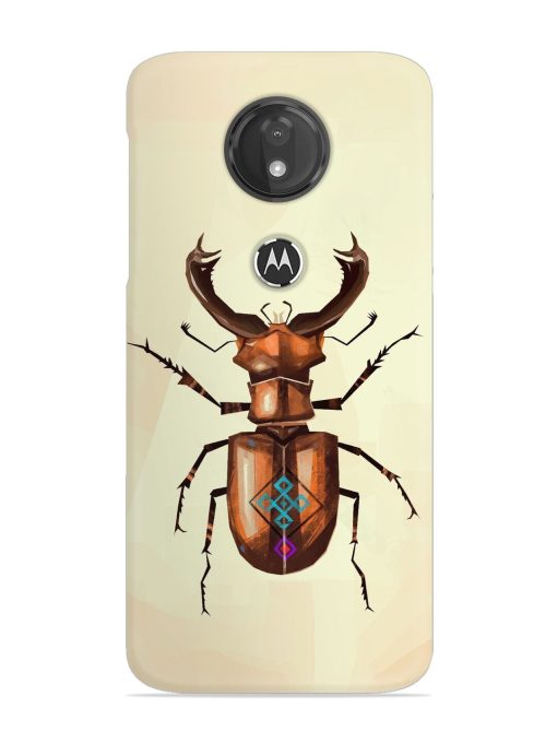 Stag Beetle Vector Snap Case for Motorola Moto G7 Power Zapvi