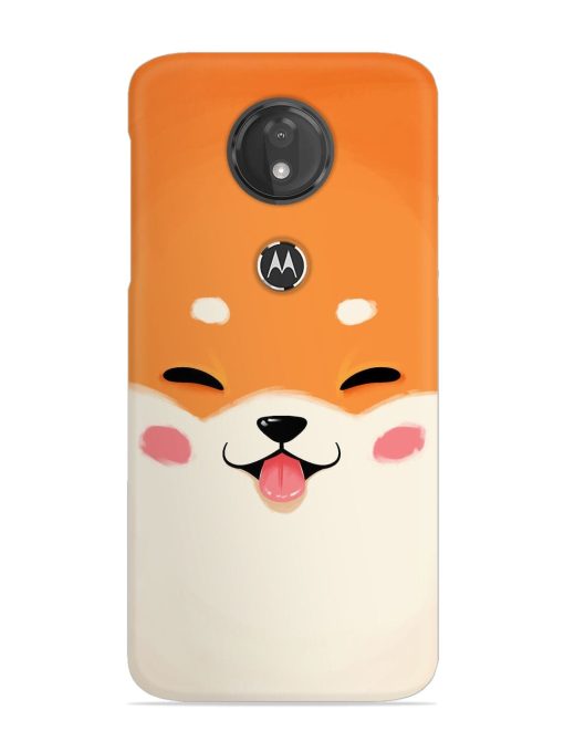 Cute Dog Face Vector Snap Case for Motorola Moto G7 Power