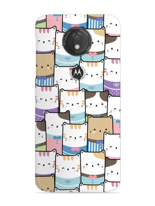 Cute Adorable Cat Snap Case for Motorola Moto G7 Power