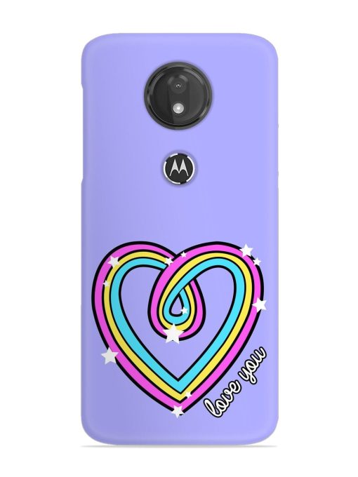 Colorful Rainbow Heart Snap Case for Motorola Moto G7 Power Zapvi