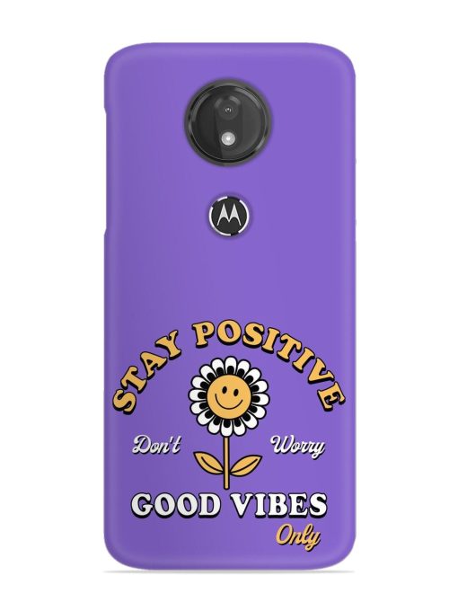 Retro Positive Flower Snap Case for Motorola Moto G7 Power Zapvi