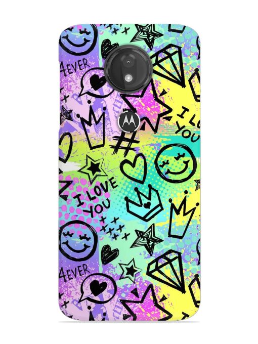 Bright Seamless Pattern Snap Case for Motorola Moto G7 Power Zapvi