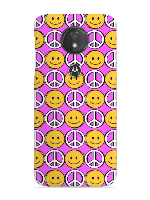 Smiley Face Peace Snap Case for Motorola Moto G7 Power