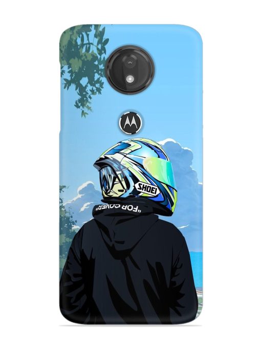 Rider With Helmet Snap Case for Motorola Moto G7 Power