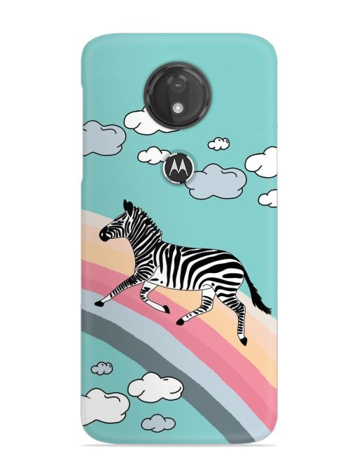 Running Zebra Snap Case for Motorola Moto G7 Power Zapvi