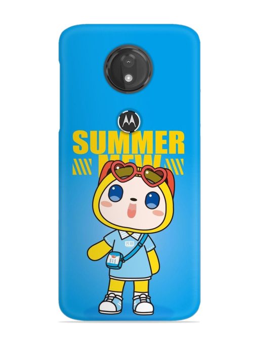 Summer Mew Cartoon Snap Case for Motorola Moto G7 Power Zapvi