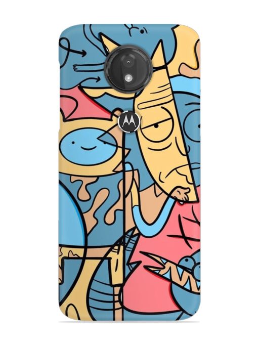 Silly Face Doodle Snap Case for Motorola Moto G7 Power Zapvi