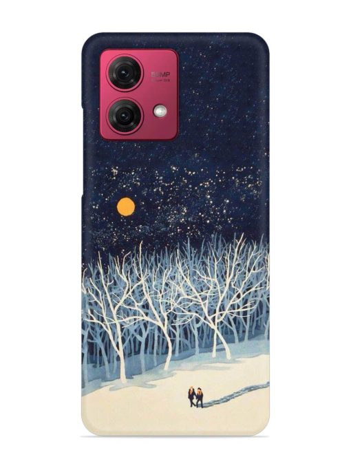 Full Moon Snowshoe Tour Snap Case for Motorola Moto G84 (5G) Zapvi