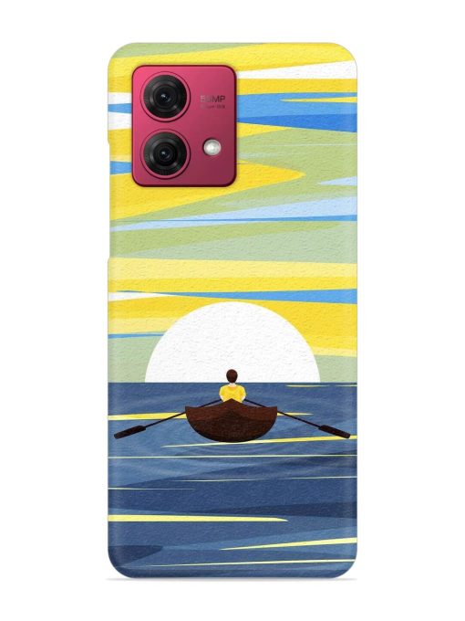 Rowing Person Ferry Paddle Snap Case for Motorola Moto G84 (5G)