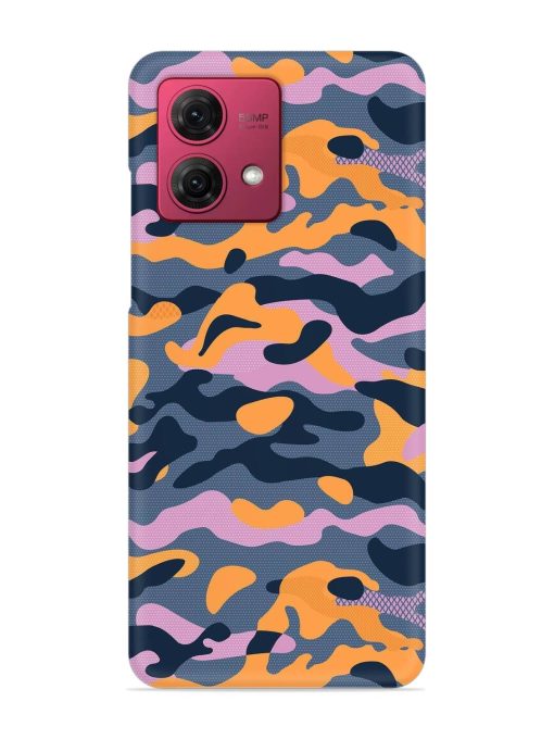 Camouflage Army Military English Orange Art Snap Case for Motorola Moto G84 (5G) Zapvi