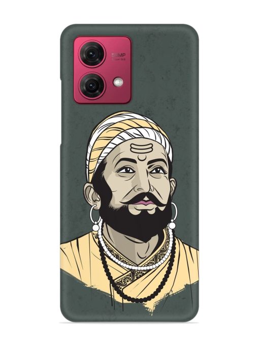 Shivaji Maharaj Vector Art Snap Case for Motorola Moto G84 (5G) Zapvi