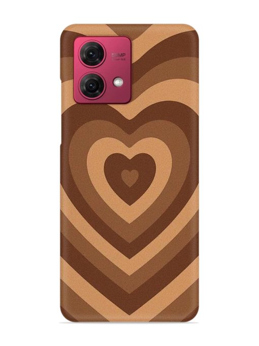 Brown Heart Snap Case for Motorola Moto G84 (5G) Zapvi