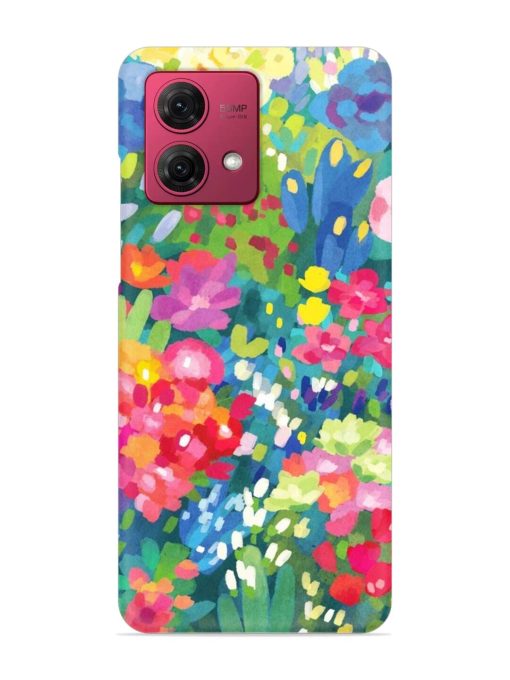 Watercolor Flower Art Snap Case for Motorola Moto G84 (5G)