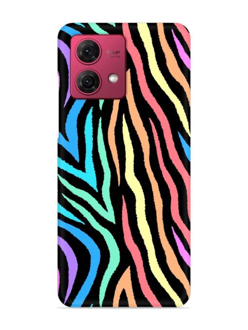 Colorful Abstract Zebra Snap Case for Motorola Moto G84 (5G)