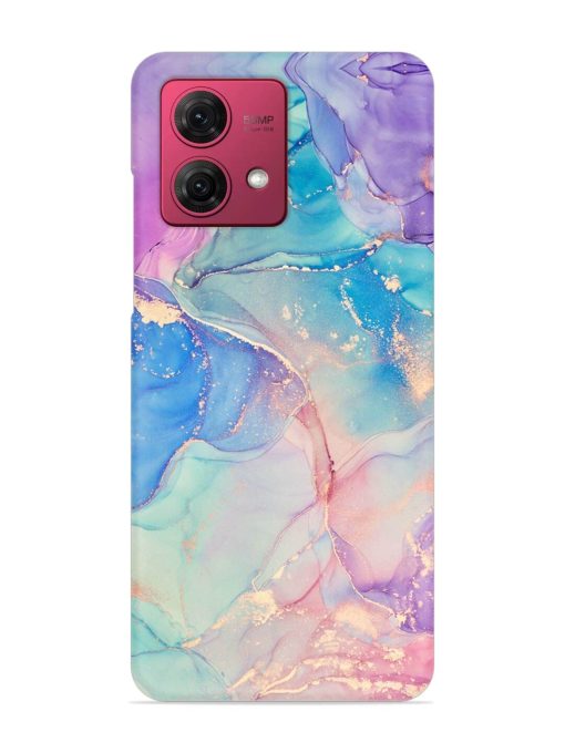 Alcohol Ink Colors Snap Case for Motorola Moto G84 (5G) Zapvi