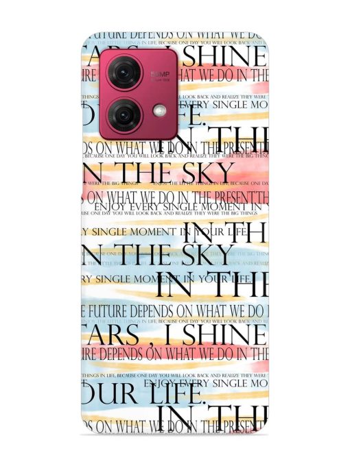 Seamless Slogans Pattern Snap Case for Motorola Moto G84 (5G) Zapvi