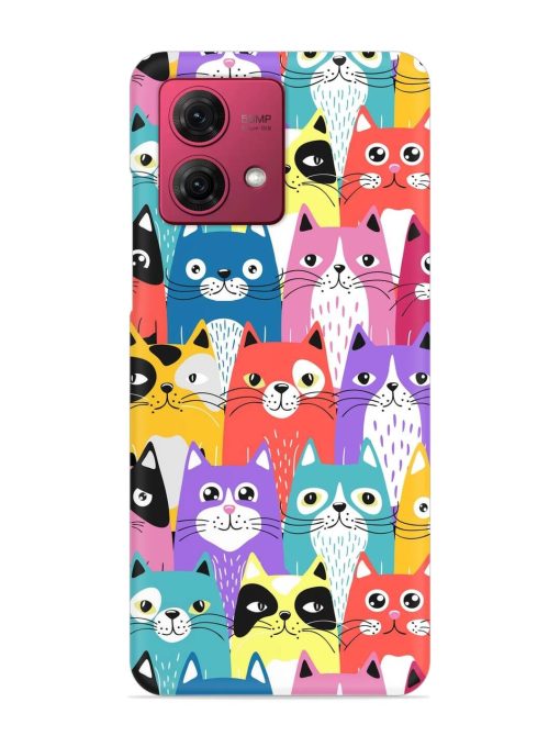 Funny Cartoon Cats Snap Case for Motorola Moto G84 (5G)