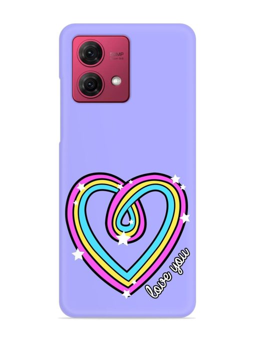 Colorful Rainbow Heart Snap Case for Motorola Moto G84 (5G) Zapvi