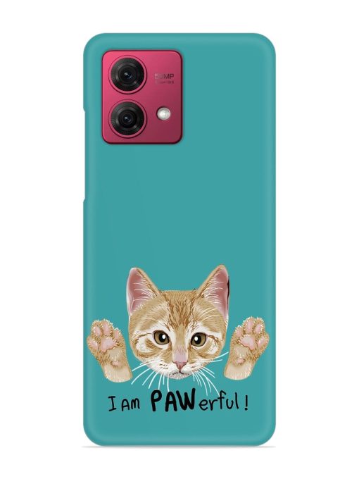 Typography Slogan Cat Snap Case for Motorola Moto G84 (5G) Zapvi