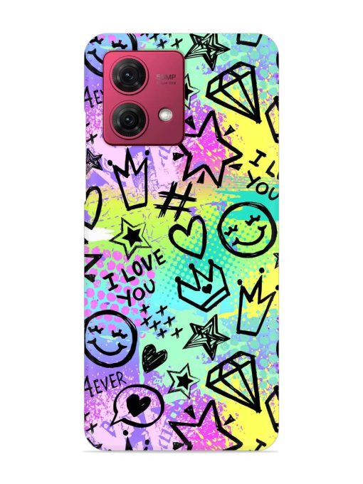 Bright Seamless Pattern Snap Case for Motorola Moto G84 (5G) Zapvi