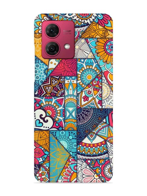 Patchwork Pattern Vintage Snap Case for Motorola Moto G84 (5G) Zapvi