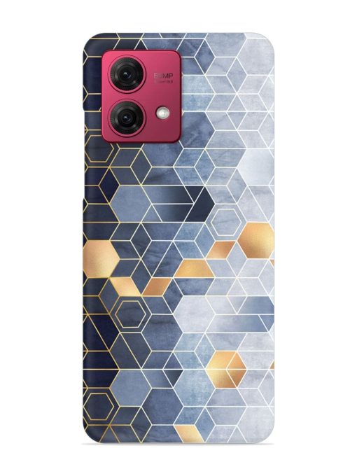 Geometric Abstraction Hexagons Snap Case for Motorola Moto G84 (5G) Zapvi