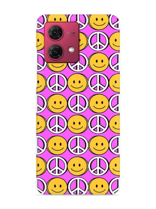 Smiley Face Peace Snap Case for Motorola Moto G84 (5G)